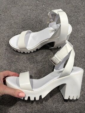 Steven Madden white heels